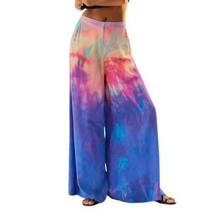 Plenty Tracey Reece Wide‎ Leg Pants sz XL Women Anthtopologie Palazzo Tie Dye
